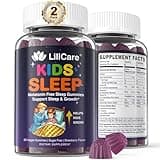 Kids Sleep Gummies - Magnesium Glycinate Gummies, Melatonin Free Sleep Aid | Magnesium, Calcium, D3, B6, L Theanine | Kid Melatonin Alternative for Restful Sleep, Unwind & Natural Development, 2 Pack