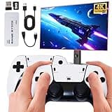 Wireless Retro Game Console Stick 4K，Retro Game Stick with Built-in 20+ Emulators, 20,000+ Games, 4k Hdmi Output & 2.4GHz Wireless Controller, Retro Game Emulators, Plug & Play TV Video Games(64G)