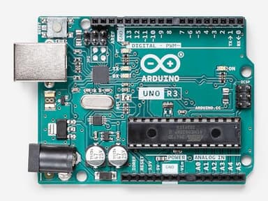 Arduino Uno REV3 [A000066] - ATmega328P Microcontroller, 16MHz, 14 Digital I/O Pins, 6 Analog Inputs, 32KB Flash, USB Connectivity, Compatible with Arduino IDE for DIY Projects and Prototyping