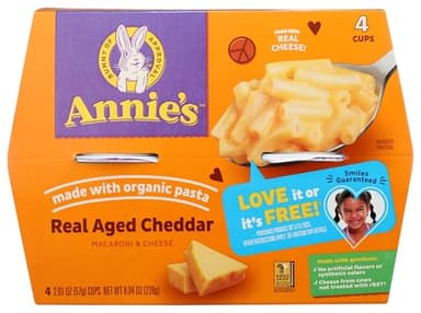 Annie'S Homegrown, Mac Cheese Real Aged Cheddar 4 Pack, 8.04 Ounce