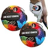 Donano Golf Score Counter Mini Golf Stroke Counter Clicker with Clip for Men Women One Touch Reset Simple Attachment to Scorekeeper Glove in (2PCS Bright Color)