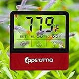 Fish Tank Thermometer, Touch Screen Digital Aquarium Thermometer with LCD Display, Stick-on Temperature Sensor ensures Optimum Temperature in Terrarium, for Your pet Amphibians and Reptiles…