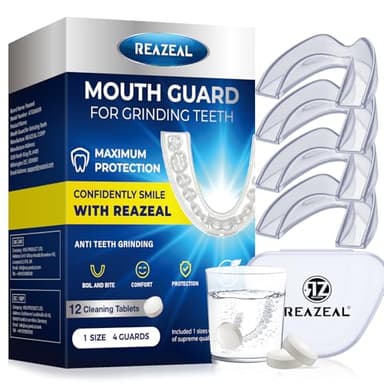 Mouth Guard for Grinding Teeth at Night: Mouth Guard for Sleeping - Comfortable & Reusable Adult Night Guards for Teeth Grinding