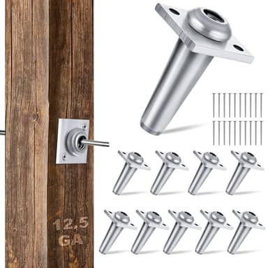 Lanties 10 Pcs Anchor Wire Vise with Screws Grape Trellis Anchor Vise for Tightening 12-13 Gauge Wire to Build Trellises, Vineyards, Fences and Arbors