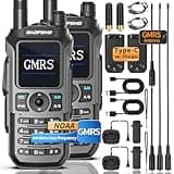 BAOFENG GMRS Radio GM21 GMRS Handheld Radio Long Range Walkie Talkies for UV-5R GMRS Rechargeable Two Way Radio 999 Channels NOAA Weather Receiver DTMF Copy Frequency Battery USB-C Charger(2 Pack)