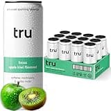 Tru Focus Seltzer, Adaptogen Nootropic Drink with Yerba Mate, Apple Flavor, Sparkling Water, 100mg Natural Caffeine, Kosher, Gluten-Free, Vegan, Low-Calorie, No Sugar Added, 12oz (Pack of 12)
