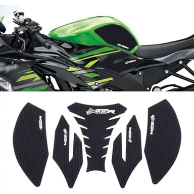 for Ninja ZX6R ZX 6R ZX-636 Ninja zx6r zx636 2013-2023 2024 2025 2026 Side Decals Motorcycle Anti Slip Tank Pad Stickers ZX6R Accessories zx6r Tank pad Tank Grip Tank Stickers（Black）