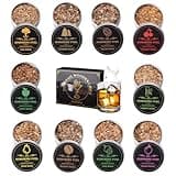 ATAWOL Smoking Wood Chips for Cocktail Smoker, 10 Flavors of Natural Wood Chips Including Cherry, Apple, Pecan, Pear, Walnut, Oak, Beech, Peach, Pine and Cypress (10 Flavors)