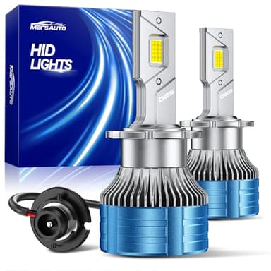 Marsauto D2S HID Bulbs, 800% Brightness, 30,000LM 6500K White for 85122 66240 66040 66240CBI Bulb, Plug and Play, Pack of 2