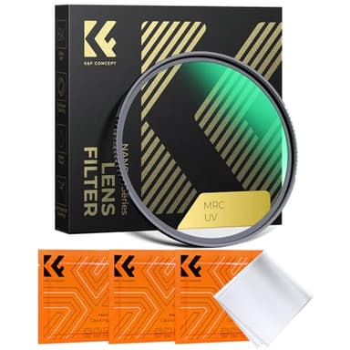 K&F CONCEPT 52mm MC UV Protection Filter with 28 Multi-Layer Coatings HD/Hydrophobic/Scratch Resistant Ultra-Slim UV Filter for 52mm Camera Lens (Nano-X Series)
