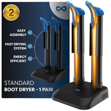 Everlasting Comfort Boot Dryer for Work Boots – Easy-to-Use, Silent & Energy-Efficient Boot Warmer and Shoe Dryer for Sneakers, Electric Fanless Convection Design to Reduce Odor (1 Pair)