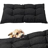 HOMBYS Chew Proof Dog Bed Indestructible and Durable Dog Crate Bed for Aggressive Chewers & Crazy Diggers, Water Resistant Crate Pad Mat Kennel Pad, (17"x23", Black)