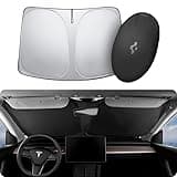 Spigen Triple-Coated CryoShade Front Windshield Sunshade (Reinforced Velcro Strap) Designed for All Tesla Model 3 & Y 2025/2024/2023/2022 [Compatible with New Model Y Refresh (Juniper)]
