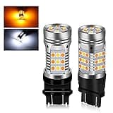 OPL5 3157 LED Bulbs Switchback Amber Turn Signal Lights 12V White Side Light Switchback Led Bulbs 42 Led Error Free Canbus Built-in Load Resistor 2Pcs 3157 3057 Car Blinker Lamp (White Amber 3157)