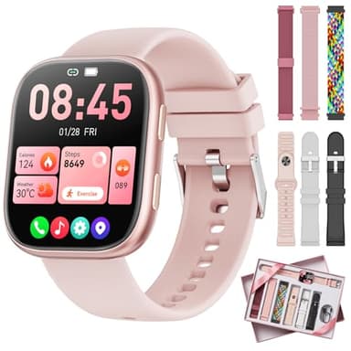Mingtawn Smart Watches for Women Men with 7 Interchangeable Bands,1.83" HD Smart Watch with Heart Rate/Sleep Monitor,Fitness Watch with Bluetooth Call,120+ Sport Modes Activity Tracker Bands Gift Set