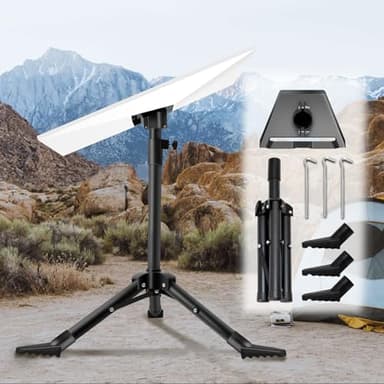 Starlink Gen 3 Mount, Starlink Tripod Mount Gen 3 with Adapter, Adjustable Height Starlink Rev4 Standard Kickstand Dish Accessories, Easy Installation