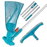 U.S. Pool Supply Deluxe Swimming Pool Maintenance Kit with Deluxe Jet Vacuum, 16" Floor & Wall Scrub Brush, Adjustable Telescopic Pole - Clean Remove Leaves & Debris, Above-Ground In-Ground Pools Spa