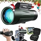 12x50 Monoculars for Adults High Powered, Low Light Larger Vision with BAK4 Prism SMC Lens, Frogproof Waterproof Monocular Telescope Hiking Hunting Gear for Men