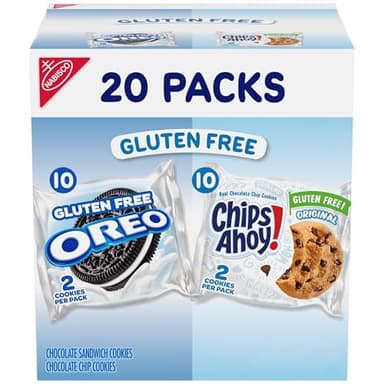 OREO Chocolate Sandwich Cookies & Chips AHOY! Chocolate Chip Cookies Gluten Free Cookies Variety Pack, 20 Snack Packs