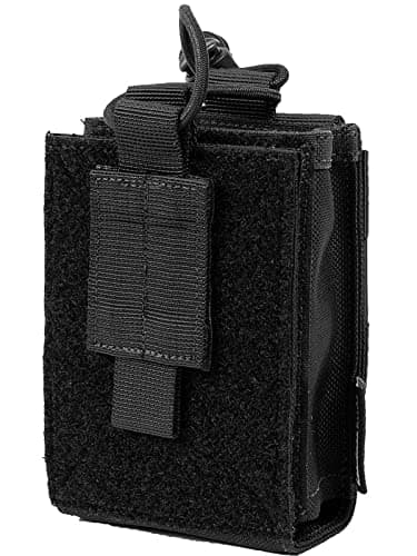 OneTigris Radio Holster for BaoFeng UV-5R BF-F8HP Nylon MOLLE Pouch for Walkie Talkie Rifle Mag (Black)
