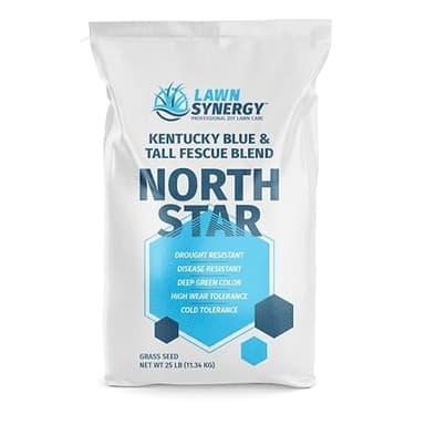 North Star Grass Seed (25 lbs.) | Premium Kentucky Bluegrass & Envy Tall Fescue Blend Non-Returnable