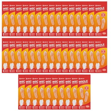 WORLD-BIO Insole Foot Warmers - Long Lasting Safe Natural Odorless Air Activated Heated Insoles - Up to 7 Plus Hour of Heat - 40 Pairs Value Pack