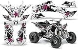 AMR Racing ATV Graphics kit Sticker Decal Compatible with Yamaha YFZ 450 R/SE 2009-2013 - NorthStar Pink Black White