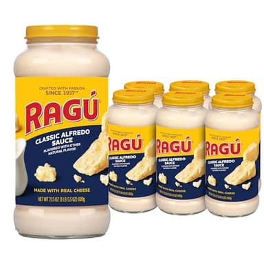 RAGÚ Classic Alfredo Pasta Sauce, Made with Real Cheese, 21.5 oz (Pack of 6)