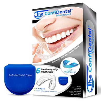 The ConfiDental - Pack of 6 Moldable Mouth Guard for Teeth Grinding Clenching Bruxism, Sport Athletic, Whitening Tray