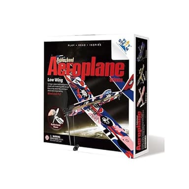 PLAYSTEM Rubber Band Aeroplane Low Wing STEM Kit