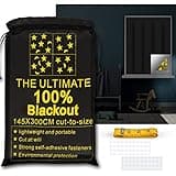 Portable Blackout Shades (118" x 57") 100% Blackout Material Temporary Blackout Blinds/Curtains for Baby Nursery, Bedroom, Window, Dorm Room, Office or Travel Use