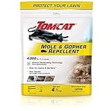 Tomcat Mole & Gopher Repellent Granules, Safe for Lawn and Garden, Formulated with Castor Oil, 4 lbs.