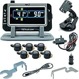 TST 507 Tire Pressure Monitoring System with 6 Flow Thru Sensors and Color Display for Metal Valve Stems by Truck System Technologies, TPMS for RVs, Campers and Trailers