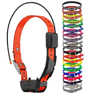 TT25 with Choice of Color Collar Strap, Tracking and Training, Dog Device with Collar Strap (Black Reflective)