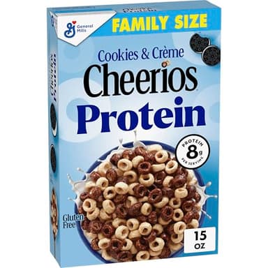 Cheerios Protein Cereal, Cookies and Crème, 8g Protein, Family Size, 15 oz
