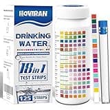 125 ct Drinking Water Test Strips - Home, Well Water Testing Kit for Lead, Hardness, Iron, Copper, Heavy Metals, Chlorine, Nitrate
