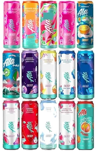 Alani Energy Drink Assorted Variety 10 Pack, Sugar Free, Low Calorie Energy Drinks Pre Workout Performance, Zero Sugar, 12 Fl Oz Cans