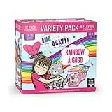 Weruva B.F.F. OMG - Best Feline Friend Oh My Gravy!, Rainbow A Gogo Variety Pack! Cat Food, 3oz Pouch (Pack of 12)
