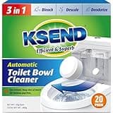 Ksend Toilet Bowl Cleaner Tablets - 20 PCS Automatic Bleach Toilet Cleaner Tablets, Slow-Releasing Deodorizing & Descaling, Powerful Bathroom Tank Cleaner