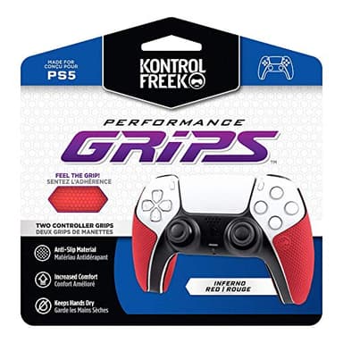 KontrolFreek Performance Grips for PlayStation 5 (PS5) Controller (Inferno Red)