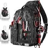 Ghosthorn Fishing Tackle Backpack Storage Bag - Outdoor Shoulder Backpack - Fishing Gear Bag Standard Incognito Camouflage