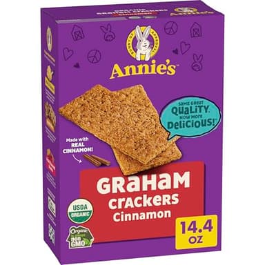 Annie's Organic Graham Crackers, Cinnamon, Made With Whole Grain, 14.4 oz