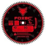 FOXBC 10-Inch Saw Blade 80-Tooth TCG for Aluminum and Non-Ferrous Metal & Plastic Cutting with 5/8-Inch Arbor