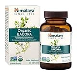 Himalaya Organic Bacopa Monnieri Nootropic Herbal Supplement, Supports Calm, Memory, Cognition, USDA Certified Organic, Non-GMO, 750 mg, 60 Plant-Based Caplets, 60 Day Supply