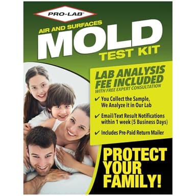 PRO-LAB DIY Mold Test Kit - 1 LAB FEE Included (3 Test Methods: Air, Surface, Bulk.) AIHA Accredited Lab Analysis, Expert Consultation and Return Shipping Included