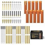 Pen Kits for Woodturning 10 Pack Premium Gold-Silver with Bonus 10 Pen Covers Pen Making Tools with Black Ink Pen Making Kit Slimline Pen Turning Supplies Twist Pen Kit Lathe Turning Supplies for DIY