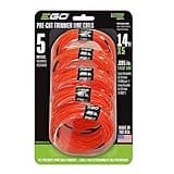 EGO Power+ AL2420P Pre-Cut 0.095-Inch Twisted Line (5-Pack) for EGO 56-Volt 15-Inch Trimmer & Multi-Head String Trimmer Attachment Orange