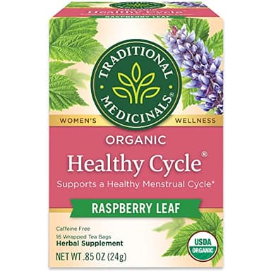 Traditional Medicinals Tea, Organic Healthy Cycle, Supports Healthy Menstrual Cycles, Includes Spearmint,16 Tea Bags