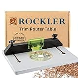 Rockler Trim Router Table – Adjustable Table Router - Best Router Table w/Pre-Drilled Holes on Back - Router Table w/High-Visibility Bit Guard, 1/4" Thick Acrylic Base – Router Tools for Woodworking