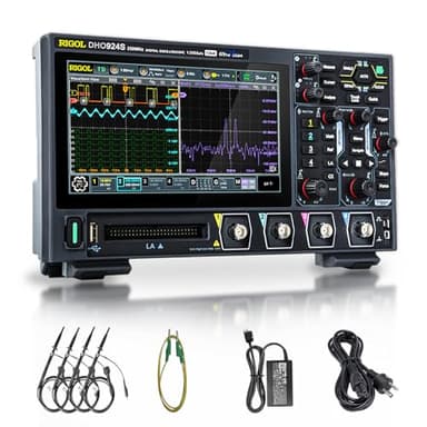 RIGOL Digital Oscilloscope DHO924S 250 MHz 4-Ch + 16 Digital 1.25 GSa/s 12-bit 50 Mpts UltraAcquire 1,000,000 wfms/s AFG + Bode Plot LAN/USB/HDMI SCPI for Power & Embedded